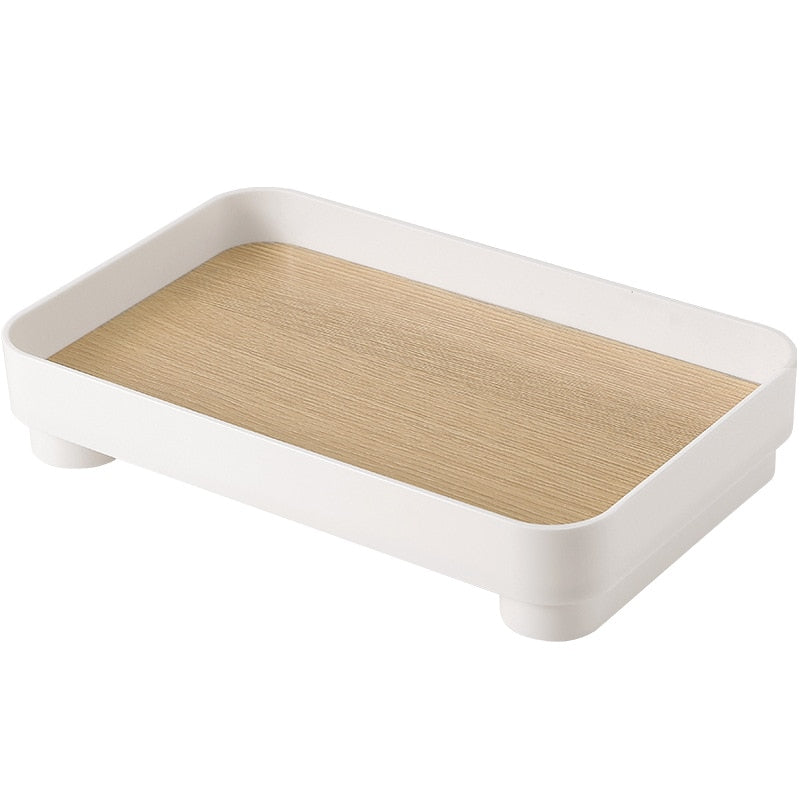 Wooden White Tray Decor