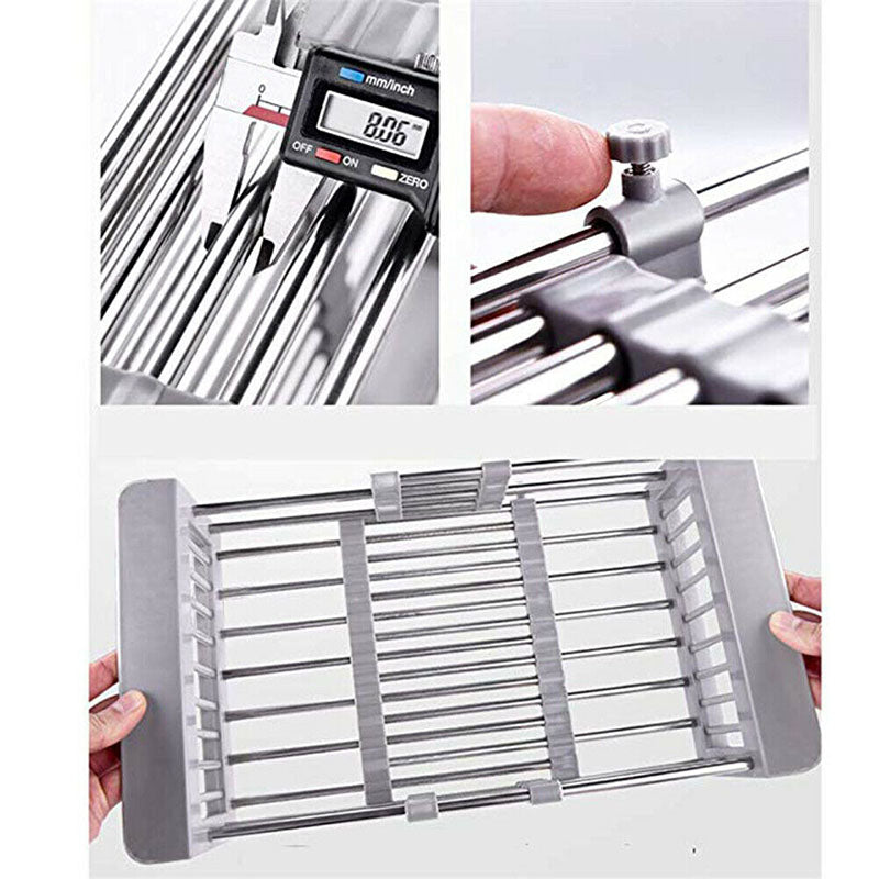 Stainless steel telescopic drain basket