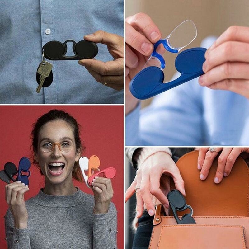 Portable Mini Nose Clip Reading Glasses