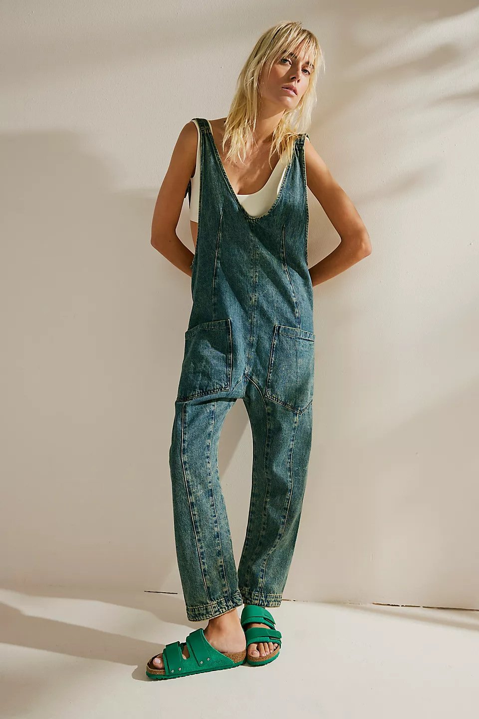 Denim Jumpsuit With Pockets