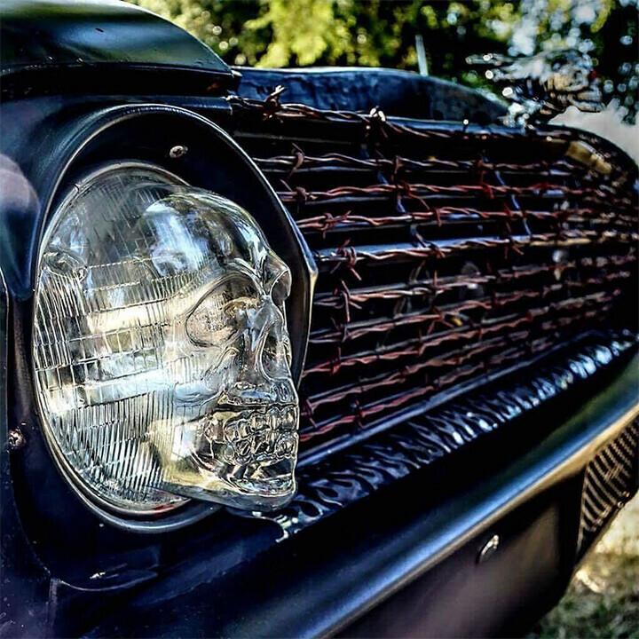 Skull headlight cover