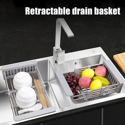 Stainless steel telescopic drain basket