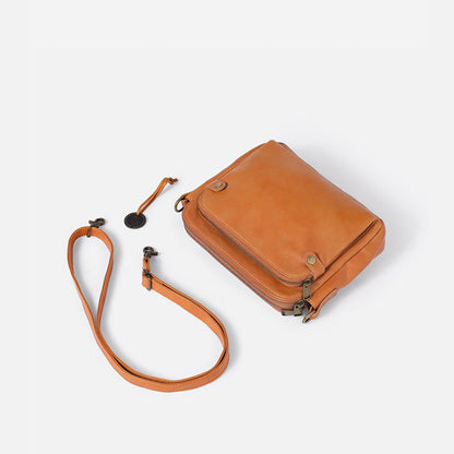 Three-Layer Leather Crossbody Shoulder & Clutch Bag