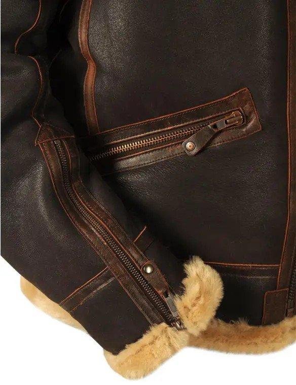 Pilot Leather Jacket Made Of Sheepskin