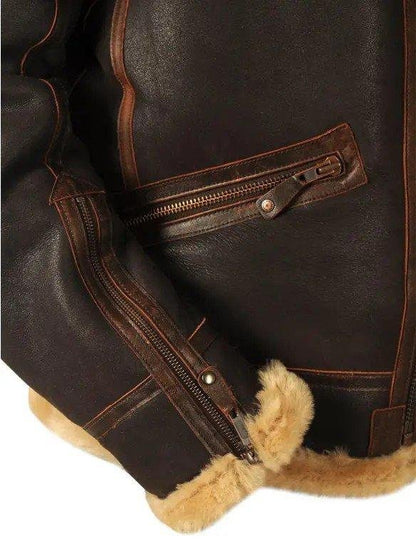 Pilot Leather Jacket Made Of Sheepskin