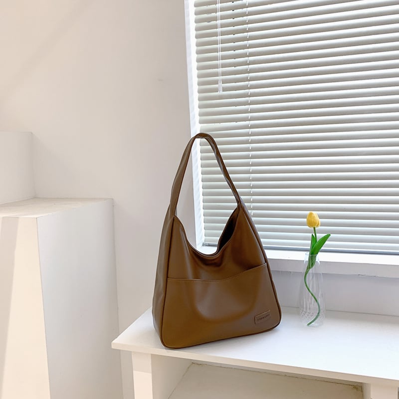 Simple PU leather tote bag