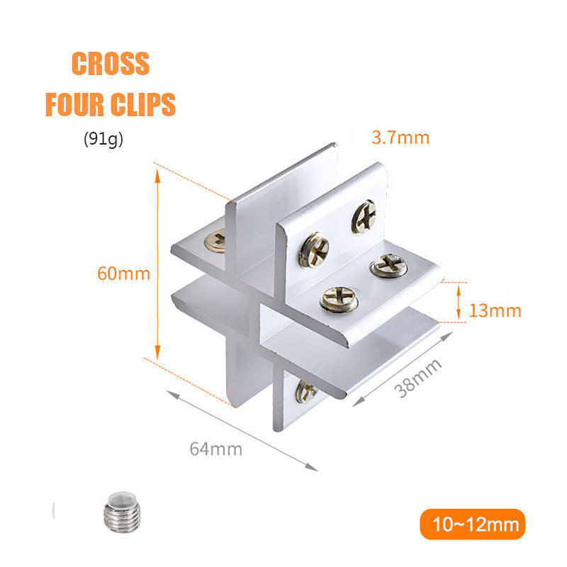 Space Aluminum Glass Clip