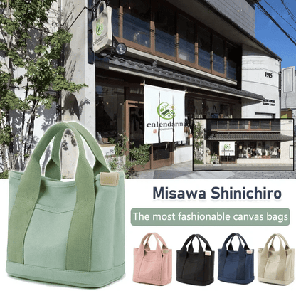 [Japanese handmade]Large capacity multi-pocket handbag