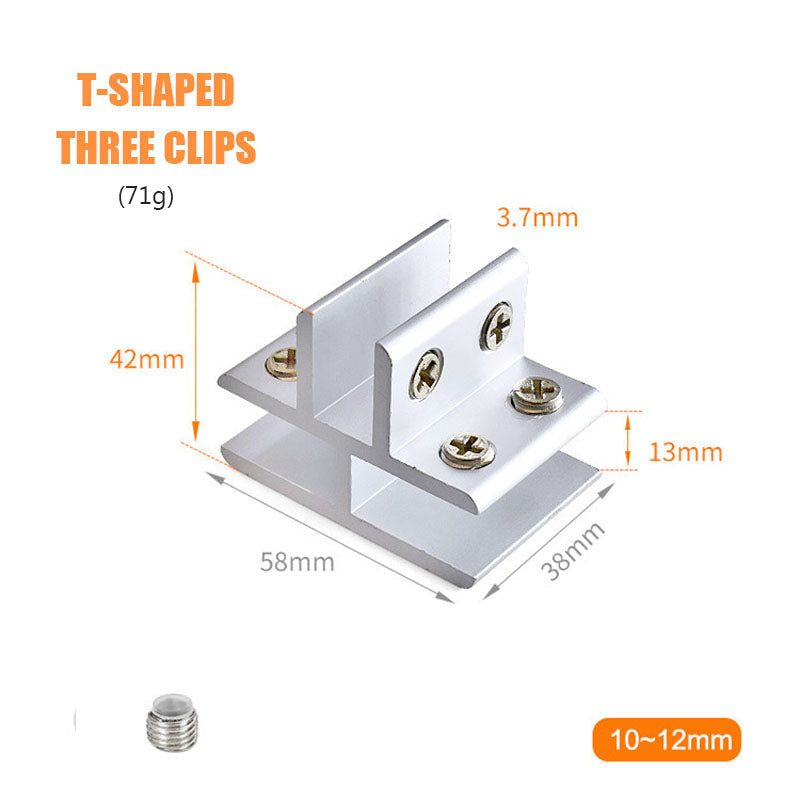 Space Aluminum Glass Clip