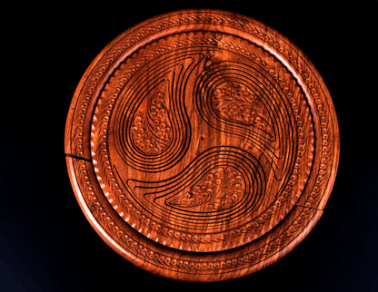 Handmade wood carving fruit plate