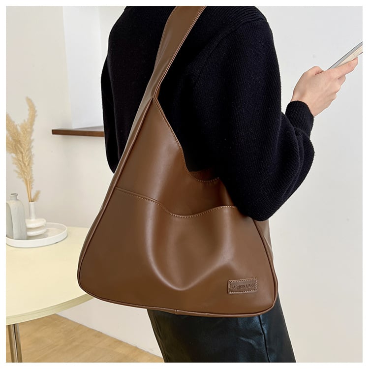 Simple PU leather tote bag