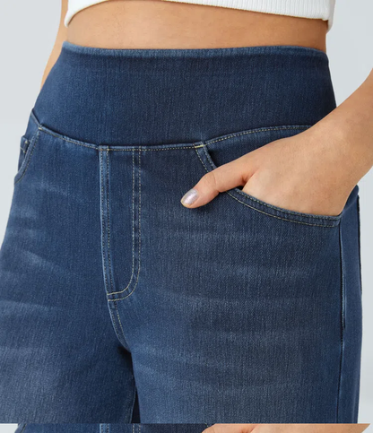 Super Stretch High-Waisted Wide Leg Jeans