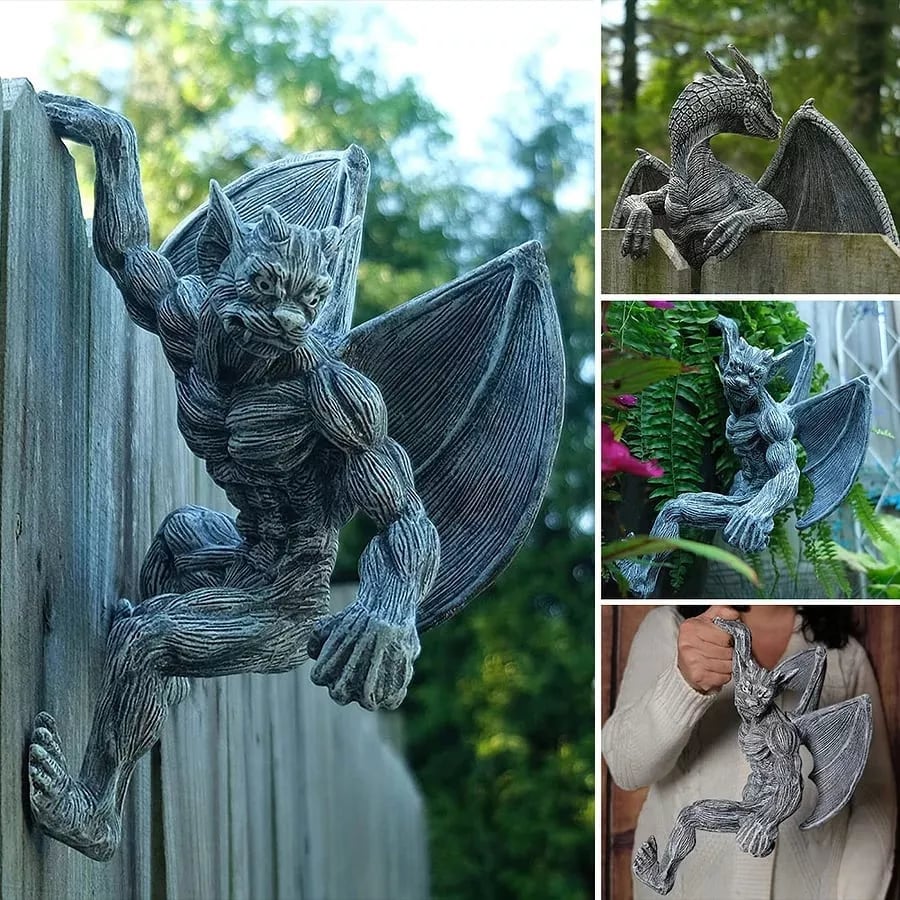 Dragon Winged Gargoyle Fence Hanger