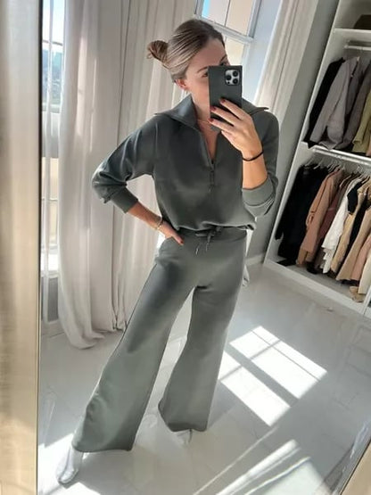 Long Sleeve Wide Leg Jumpsuit