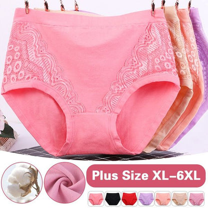 Plus Size High Waist Leak Proof Cotton Panties