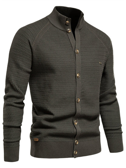 Men's Casual Solid Color Cardigan Sweater