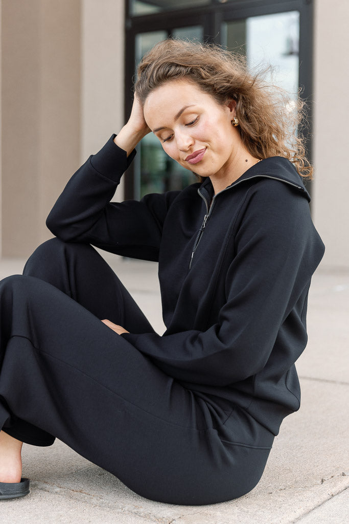 Long Sleeve Wide Leg Jumpsuit